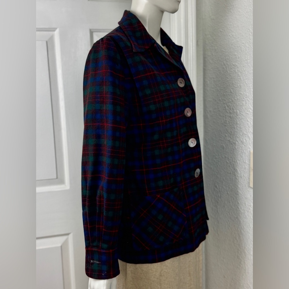PENDLETON 1940's VINTAGE 50's Classic ORIGINAL 49er Jacket Tartan Plaid Wool M/L - Picture 2 of 16